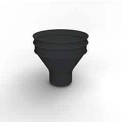 Воронка водосточная ф100х350мм (RAL 9017) водосборная, c порошковым покрытием