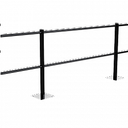 Ограждение кровельное парапетное 600-25-1-1,5-2 холоднокатанная сталь с порошковым покрытием RAL 9005