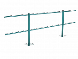 Ограждение кровельное парапетное 600-25-1-1,5-2 холоднокатанная сталь с порошковым покрытием RAL 5021