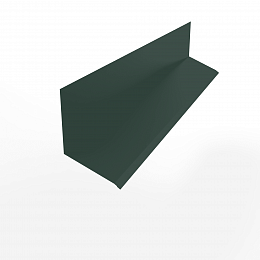 Планка примыкания к стене верхняя для фасада 0,45 мм (RAL 6005) оцинкованная, с порошковым покрытием