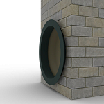 Откос радиусный 0,45 мм (RAL 6012 ) c порошковым покрытием