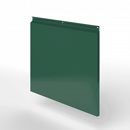 Фасадная металлокассета закрытого типа оцинкованная с порошковым покрытием 0,7x1160х600мм RAL 6028 Сосновый зелёный