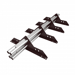 Снегозадержатель трубчатый плоскоовальный 3000мм универсальный 40x20-1,0-1,0-3 оцинкованная сталь с порошковым покрытием RAL 3005