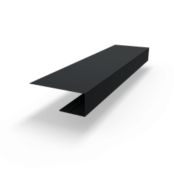 j планка RAL 9017 оцинкованная c порошковым покрытием 0,45мм