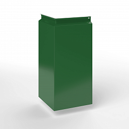 Фасадная металлокассета угловая закрытого типа оцинкованная с порошковым покрытием 1,2мм RAL 6002