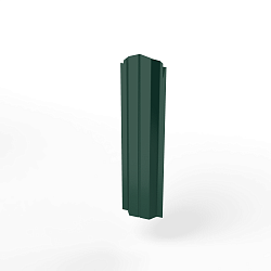 Штакетник оцинкованный с полимерным покрытием П-образный фигурный 0,4х100мм RAL 6005