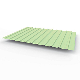 Профнастил С10 - 0,5х1180мм (RAL6019) оцинкованный, с полимерным покрытием (полиэстер)