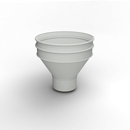 Воронка водосточная ф216х350мм (RAL 9016) водосборная, c порошковым покрытием