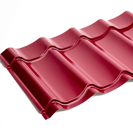 Металлочерепица Монтеррей классик оцинкованная с полимерным покрытием 0.4x1180мм  RAL 3005