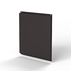 Фасадная металлокассета 1160x1160 (RAL 8019) открытого типа, с порошковым покрытием 0,7 мм