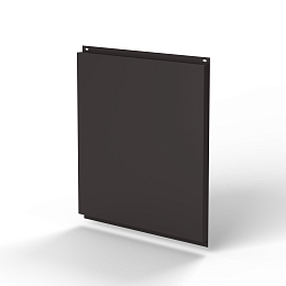 Фасадная металлокассета 1160x1160 (RAL 8019) открытого типа, с порошковым покрытием 0,7 мм