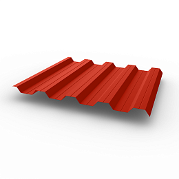 Профнастил НС44 (RAL 2002) 0,45х1047мм оцинкованный, с полимерным покрытием (Полиэстер)