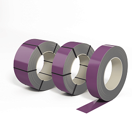 Лента оцинкованная (Штрипс) 0,65 мм (RAL 4001) с полимерным покрытием (полиэстер)