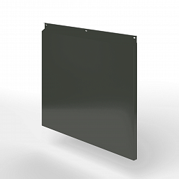 Фасадная металлокассета закрытого типа оцинкованная с порошковым покрытием 0,7x1020х475мм RAL 6015 Чёрно-оливковый