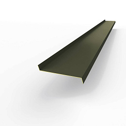 Отлив 0,5 мм RAL 6008 оконный оцинкованный c порошковым покрытием