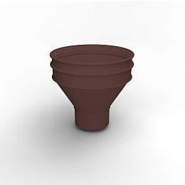 Воронка водосточная ф170х350мм (RAL 8015) водосборная, c порошковым покрытием