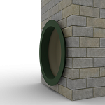 Откос радиусный 0,5 мм (RAL 6020) c порошковым покрытием