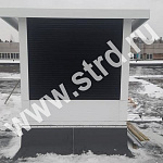 Стеновая трёхслойная сэндвич-панель стандарт 80мм 1190мм с видимым креплением минеральная вата Полиэстер Panline