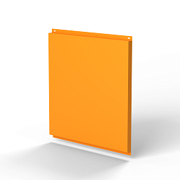 Фасадная металлокассета 1160x1160 (RAL 2007) открытого типа, с порошковым покрытием 0,7 мм