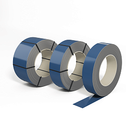 Лента оцинкованная (Штрипс) 0,55 мм (RAL 5007) с полимерным покрытием (полиэстер)