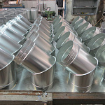 Колено водосточное оцинкованное ф216х400x400мм