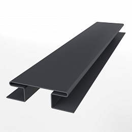 Планка h образная стыковочная сложная для металлосайдинга экобрус оцинкованная  с порошковым покрытием 0,45мм ширина менее 625 мм RAL 7024