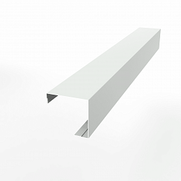 Планка угла внешнего простая  для фальцевой кровли оцинкованная с порошковым покрытием 0,45мм ширина более 625 мм RAL 9003