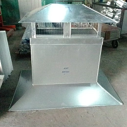 Дымник 0.5мм на трубу с сеткой оцинкованный до 1200мм