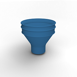 Воронка водосточная ф130х350мм (RAL 5015) водосборная, c порошковым покрытием