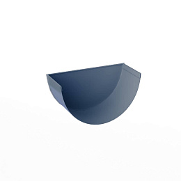 Заглушка желоба водосточного оцинкованная порошок ф120мм RAL 9006