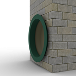 Откос радиусный 0,45 мм (RAL 6028 ) c порошковым покрытием