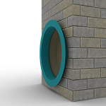 Откос радиусный 0,4 мм (RAL 5018) c порошковым покрытием