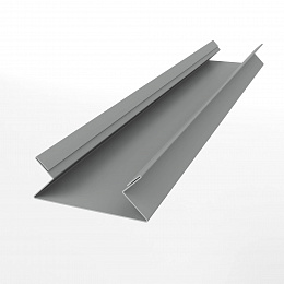 Планка угла внутреннего составная верхняя для металлосайдинга блокхаус оцинкованная  с полимерным покрытием 0,45мм RAL 9006