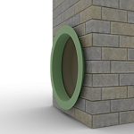 Откос радиусный 1,2 мм (RAL 6021) c порошковым покрытием