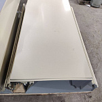 Заборный парапет с капельником плоский П-образный оцинкованный с порошковым покрытием 0,45мм RAL 6029