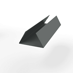 Планка стыковочная составная нижняя для фальцевой кровли оцинкованная с порошковым покрытием 0,45мм ширина менее 625 мм RAL 7005