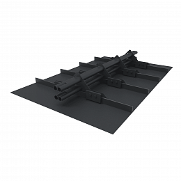 Снегозадержатель трубчатый 3000мм фальц 40x20-1,0-1,5-4 холоднокатанная сталь с порошковым покрытием RAL 7024