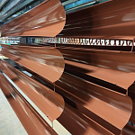 Желоб водосточный оцинкованный порошок ф220х2000мм RAL 8017