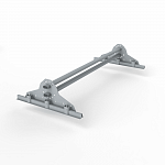 Снегозадержатель трубчатый плоскоовальный 3000мм фальц 40x20-1,0-1,5-3 оцинкованная сталь с порошковым покрытием RAL 7040