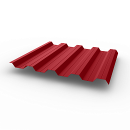 Профнастил НС44 (RAL 3031) 0,45х1047мм оцинкованный, с полимерным покрытием (Полиэстер)