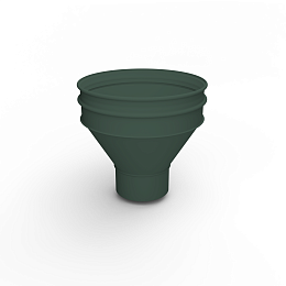 Воронка водосточная ф100х350мм (RAL 6009) водосборная, c порошковым покрытием