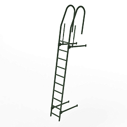 Лестница фасадная 2000мм холоднокатанная сталь с порошковым покрытием RAL 6020