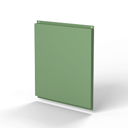 Фасадная металлокассета 1160x1160 (RAL 6021) открытого типа, с порошковым покрытием 0,7 мм