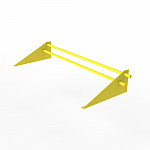Снегозадержатель трубчатый плоскоовальный 3000мм универсальный 25-1,0-1,5-4 оцинкованная сталь с порошковым покрытием RAL 1018