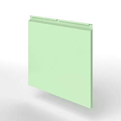 Фасадная металлокассета закрытого типа оцинкованная с порошковым покрытием 0,7x380х370 мм RAL 6019 Бело-зелёный