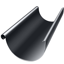 Желоб водосточный оцинкованный с полимерным покрытием Grand Line Optima ф125х84мм RAL 7024