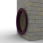 Откос радиусный 0,45 мм (RAL 4007 ) c порошковым покрытием