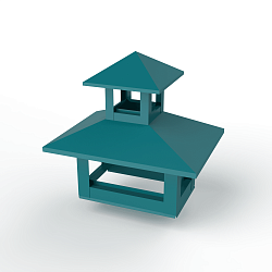 Дымник на трубу двойной оцинкованный с полимерным покрытием до 1200мм RAL 5021