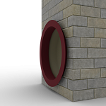 Откос радиусный 0,7 мм (RAL 3005) c порошковым покрытием