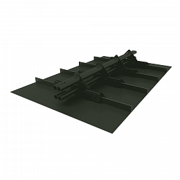 Снегозадержатель трубчатый плоскоовальный 3000мм фальц 40x20-1,0-1,5-3 оцинкованная сталь с порошковым покрытием RAL 6020